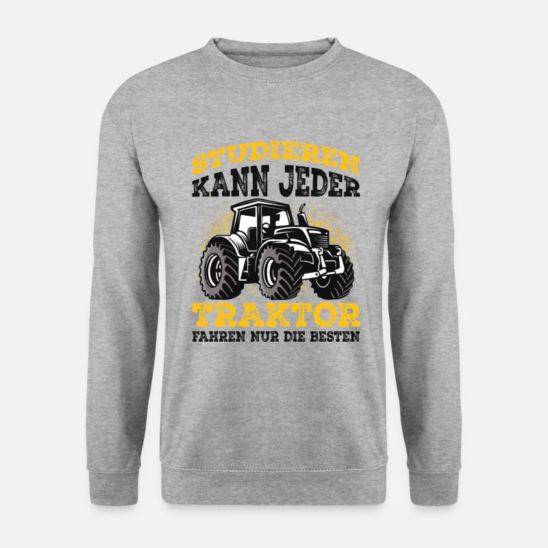 Traktor - Unisex Pullover - Weißgrau meliert