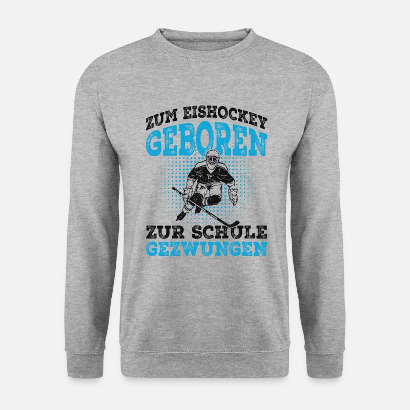Eishockey - Unisex Pullover - Weißgrau meliert