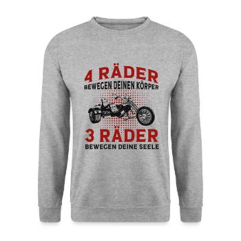 Trike - Unisex Pullover - Weißgrau meliert - Vorne - Alina (178cm) & Michal (187cm)