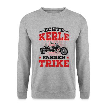 Trike - Unisex Pullover - Weißgrau meliert - Vorne - Alina (178cm) & Michal (187cm)