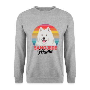Samojede - Unisex Pullover - Weißgrau meliert - Vorne - Alina (178cm) & Michal (187cm)
