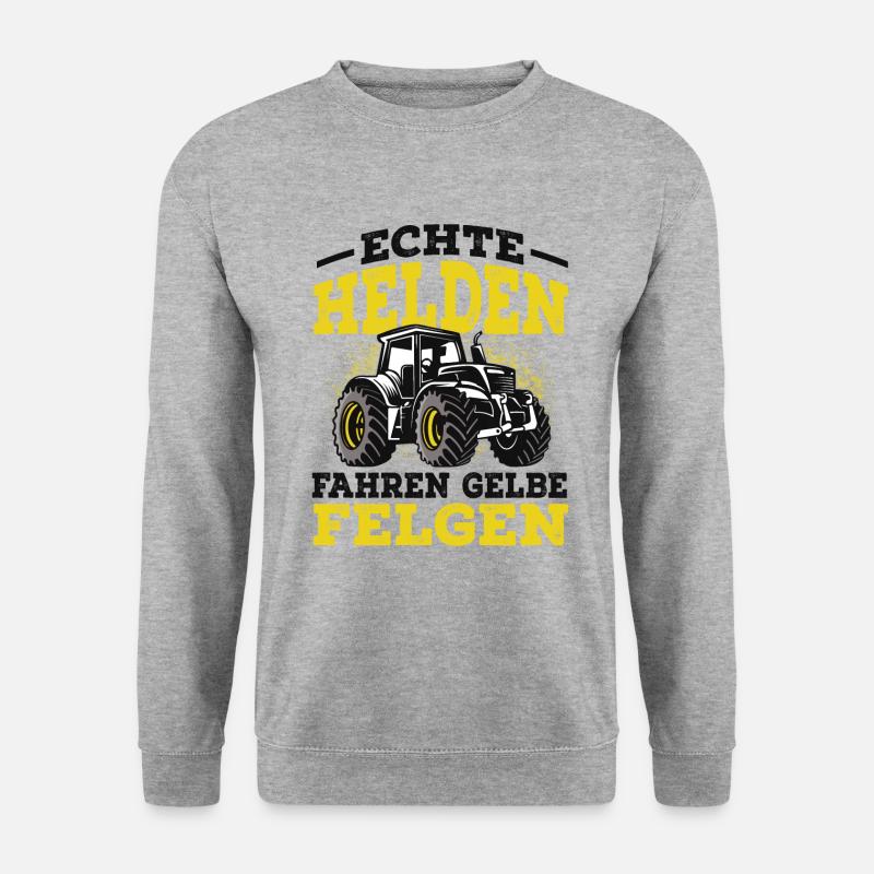 Traktor - Unisex Pullover - Weißgrau meliert