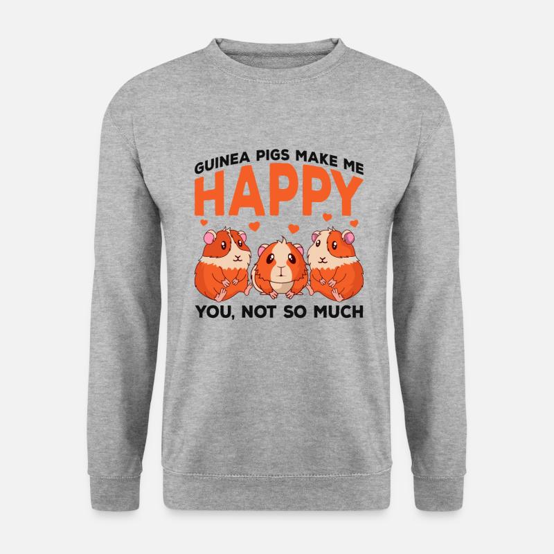 Meerschweinchen - Unisex Pullover - Weißgrau meliert