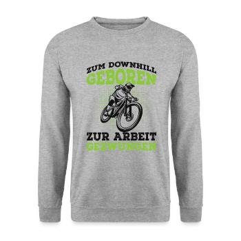 Downhill - Unisex Pullover - Weißgrau meliert - Vorne - Alina (178cm) & Michal (187cm)
