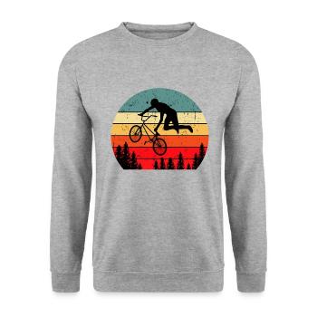 BMX - Sweat-shirt Unisexe - gris chiné - Devant - Alina (178cm) & Michal (187cm)
