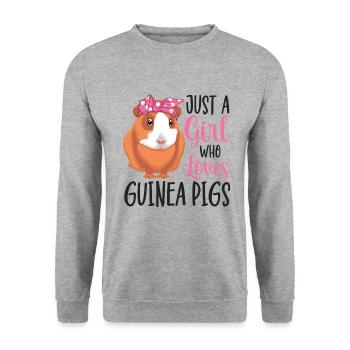 Cochon d'Inde - Sweat-shirt Unisexe - gris chiné - Devant - Alina (178cm) & Michal (187cm)