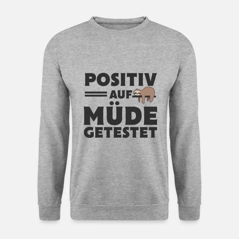 Faultier - Unisex Pullover - Weißgrau meliert