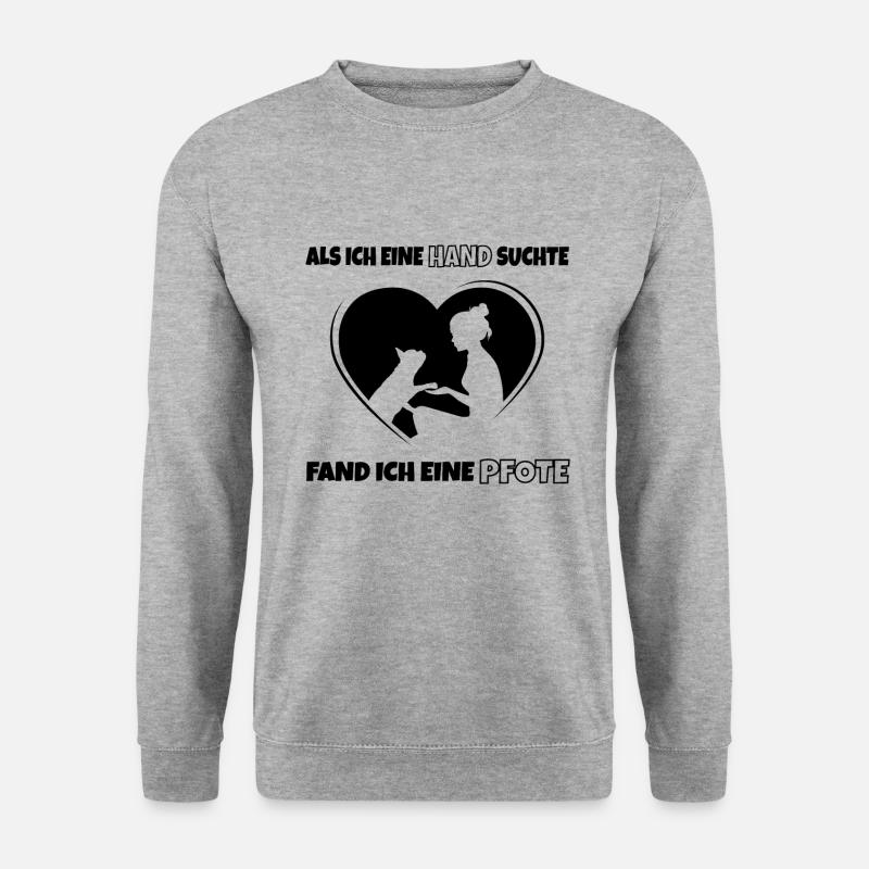 Französische Bulldogge - Unisex Pullover - Weißgrau meliert