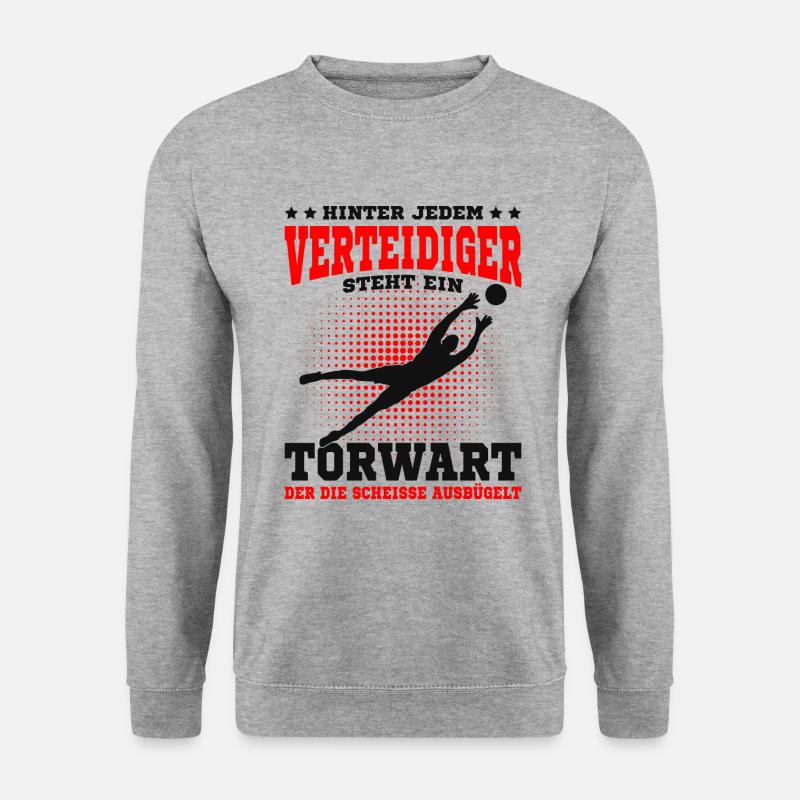 Torwart - Unisex Pullover - Weißgrau meliert