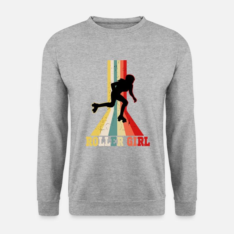 Rollschuhe - Unisex Pullover - Weißgrau meliert