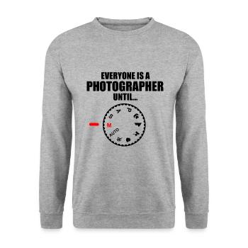 photographe - Sweat-shirt Unisexe - gris chiné - Devant - Alina (178cm) & Michal (187cm)