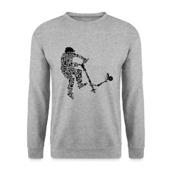 Scooter - Unisex Pullover - Weißgrau meliert - Vorne - Alina (178cm) & Michal (187cm)