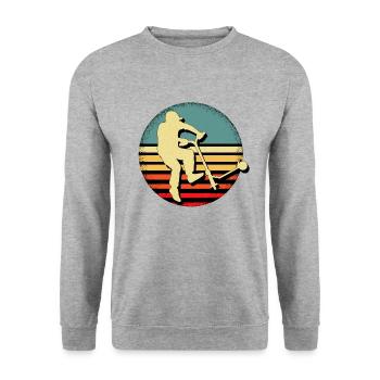 Scooter - Unisex Pullover - Weißgrau meliert - Vorne - Alina (178cm) & Michal (187cm)