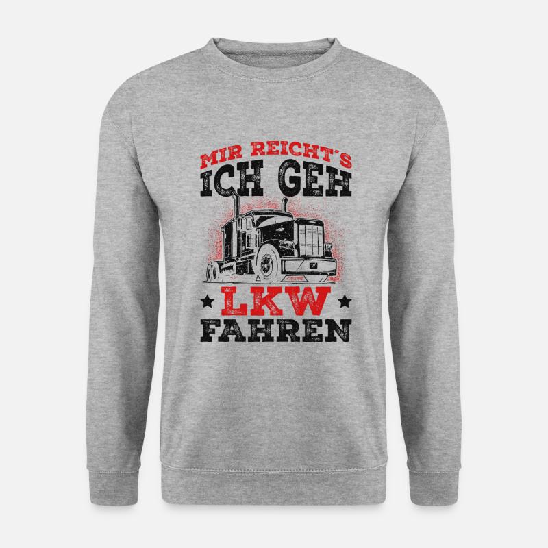 LKW Fahrer - Unisex Pullover - Weißgrau meliert