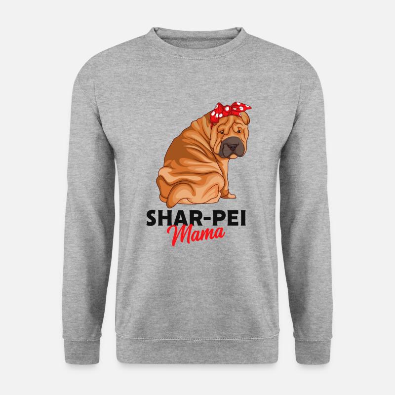 Shar Pei - Unisex Pullover - Weißgrau meliert