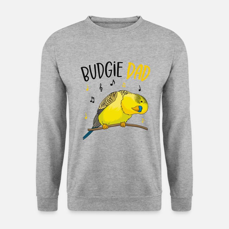 Wellensittich - Unisex Pullover - Weißgrau meliert