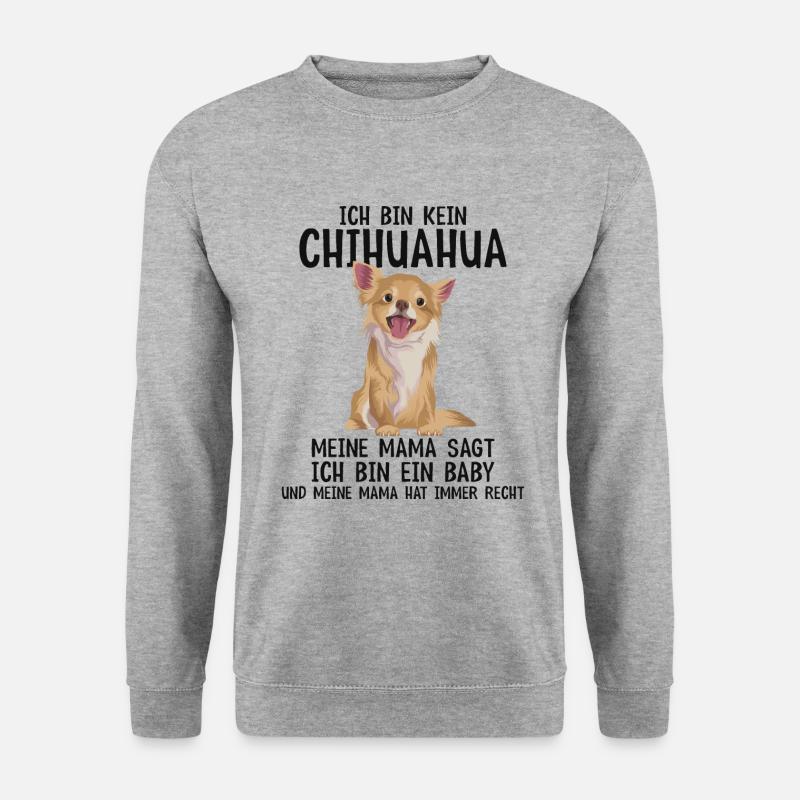 Chihuahua - Unisex Pullover - Weißgrau meliert