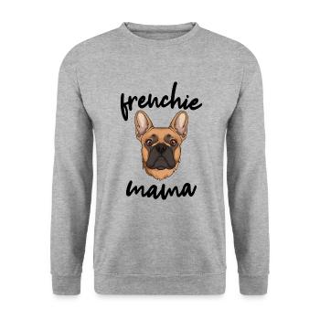 Bulldog français - Sweat-shirt Unisexe - gris chiné - Devant - Alina (178cm) & Michal (187cm)