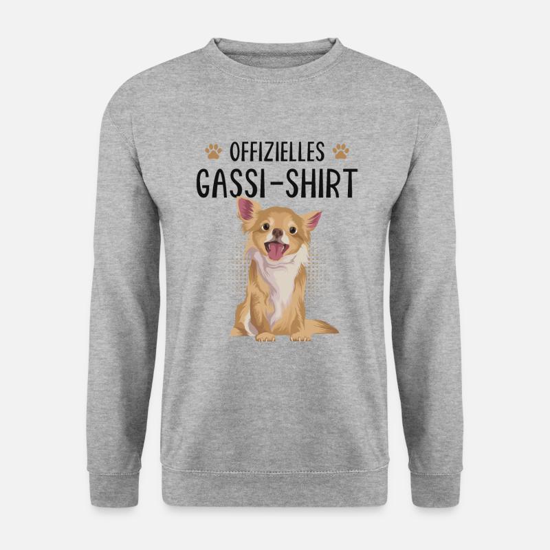 Chihuahua - Unisex Pullover - Weißgrau meliert