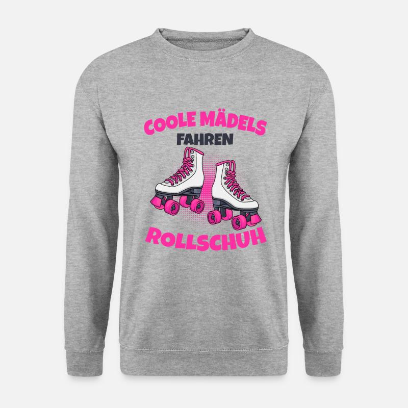 Rollschuhe - Unisex Pullover - Weißgrau meliert