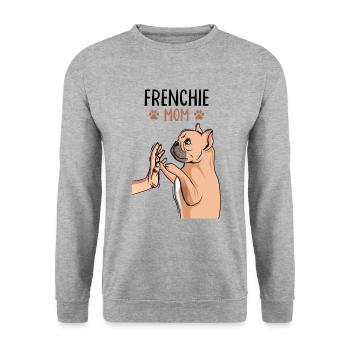Bulldog français - Sweat-shirt Unisexe - gris chiné - Devant - Alina (178cm) & Michal (187cm)