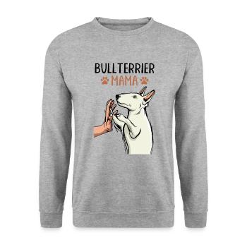 bull terrier - Unisex Sweatshirt - salt & pepper - Front - Alina (178cm) & Michal (187cm)