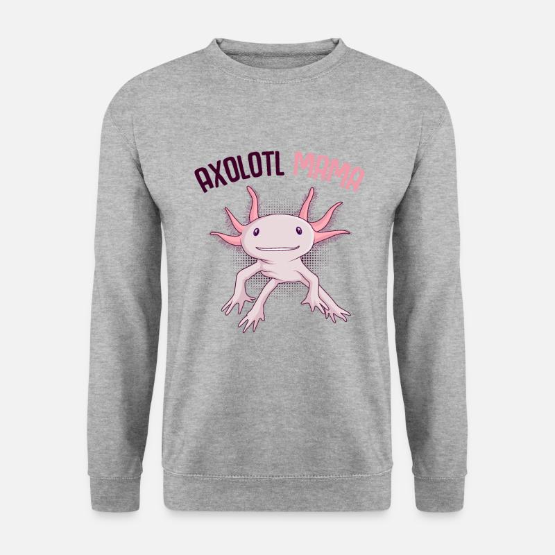 Axolotl - Unisex Pullover - Weißgrau meliert