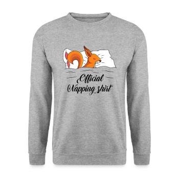 Eichhörnchen - Unisex Pullover - Weißgrau meliert - Vorne - Alina (178cm) & Michal (187cm)