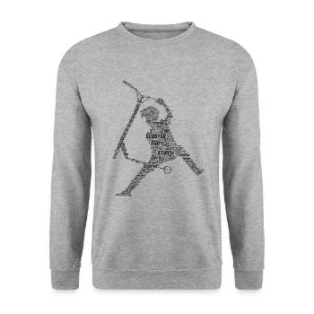 Scooter - Unisex Pullover - Weißgrau meliert - Vorne - Alina (178cm) & Michal (187cm)