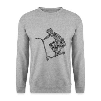 Scooter - Unisex Pullover - Weißgrau meliert - Vorne - Alina (178cm) & Michal (187cm)