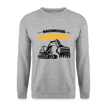 Bagger - Unisex Pullover - Weißgrau meliert - Vorne - Alina (178cm) & Michal (187cm)