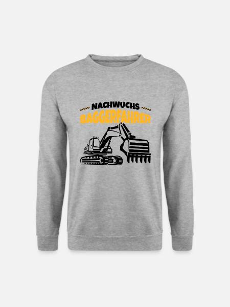 Bagger - Unisex Pullover - Weißgrau meliert