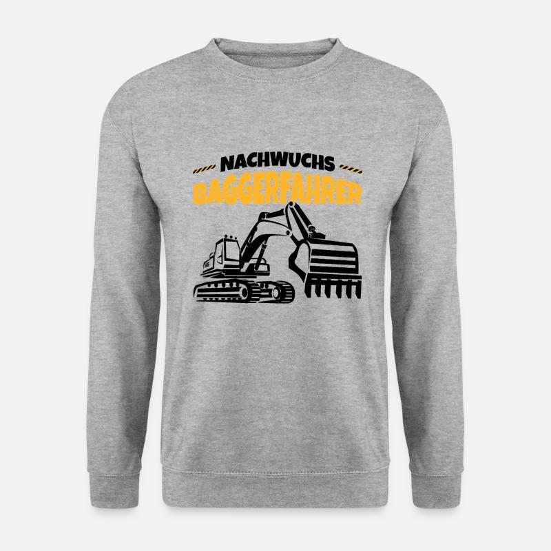 Bagger - Unisex Pullover - Weißgrau meliert