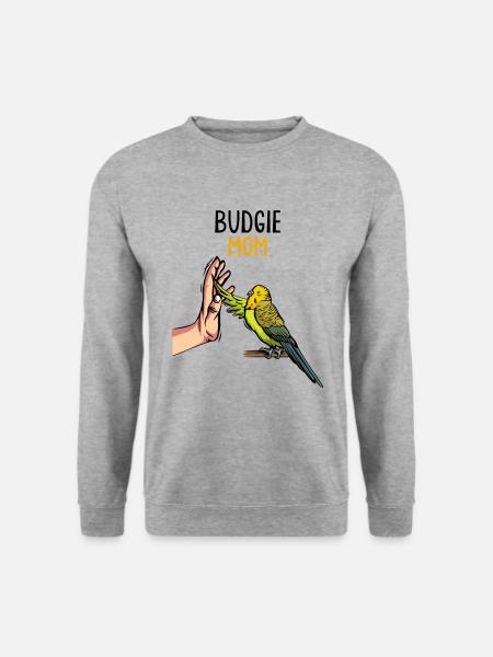 Wave Parakeet Mama Bird Owner - Unisex Sweatshirt - salt & pepper