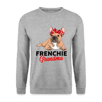 Bulldog français - Sweat-shirt Unisexe - gris chiné - Devant - Alina (178cm) & Michal (187cm)
