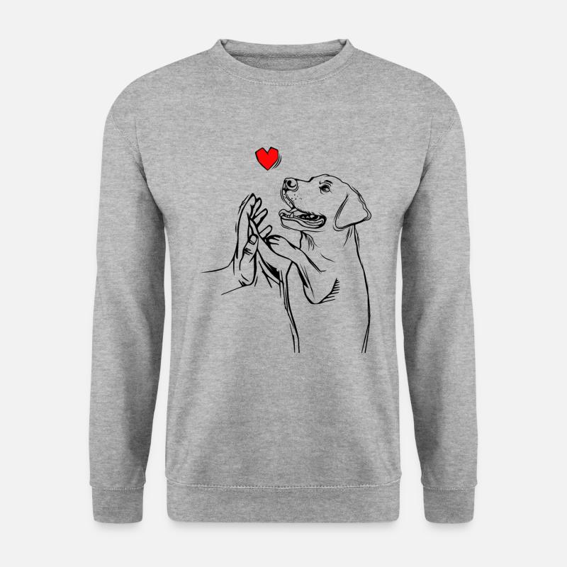 Labrador - Unisex Pullover - Weißgrau meliert