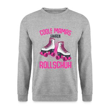 Rollschuhe - Unisex Pullover - Weißgrau meliert - Vorne - Alina (178cm) & Michal (187cm)