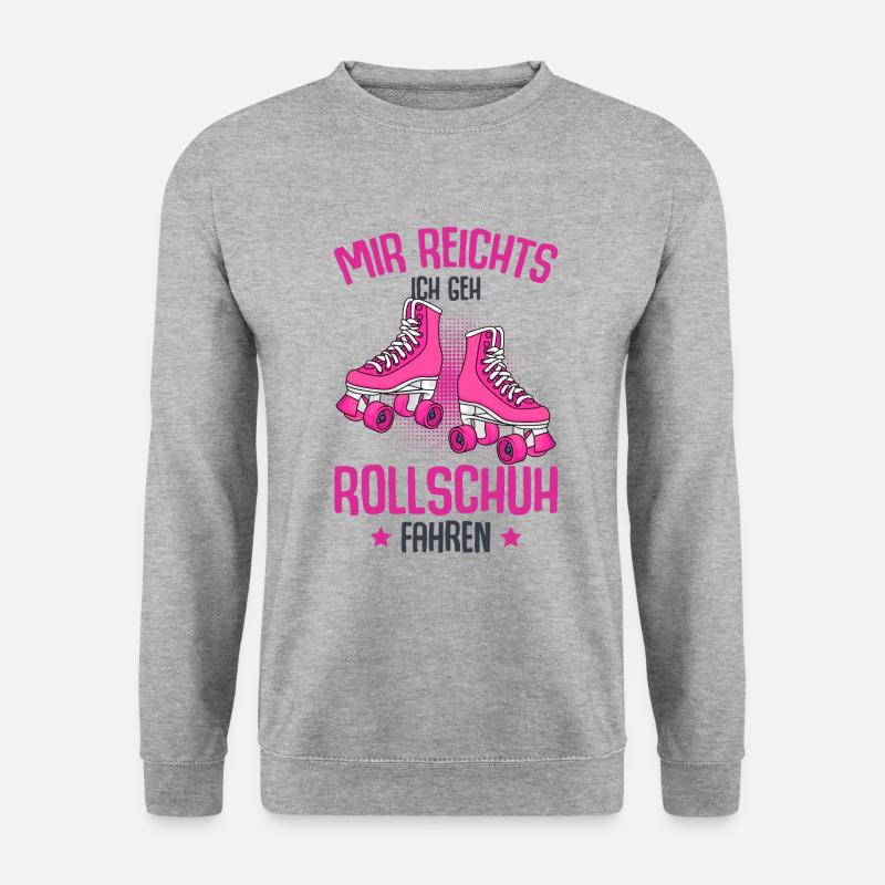 Rollschuhe - Unisex Pullover - Weißgrau meliert