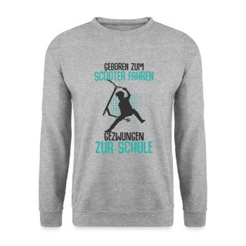 Scooter - Unisex Pullover - Weißgrau meliert - Vorne - Alina (178cm) & Michal (187cm)