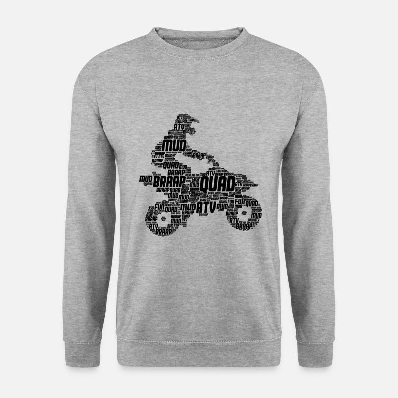 Quad - Unisex Pullover - Weißgrau meliert