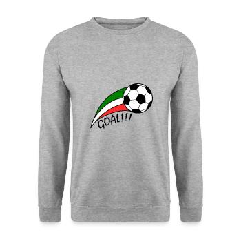 Fußball Italien - Unisex Pullover - Weißgrau meliert - Vorne - Alina (178cm) & Michal (187cm)