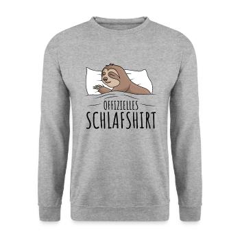 Faultier - Unisex Pullover - Weißgrau meliert - Vorne - Alina (178cm) & Michal (187cm)