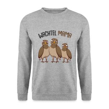 Wachtel - Unisex Pullover - Weißgrau meliert - Vorne - Alina (178cm) & Michal (187cm)