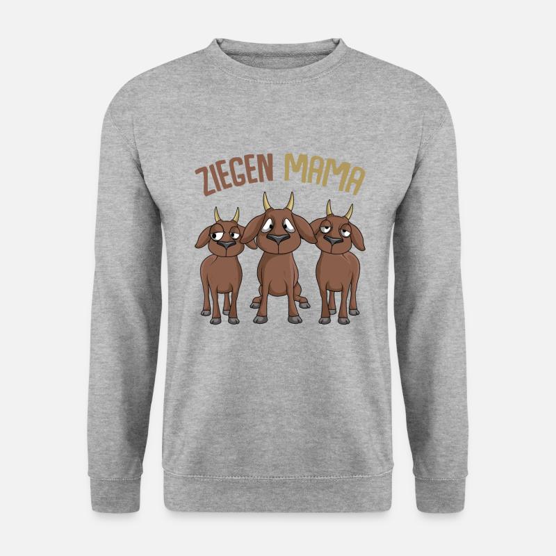 Ziege - Unisex Pullover - Weißgrau meliert