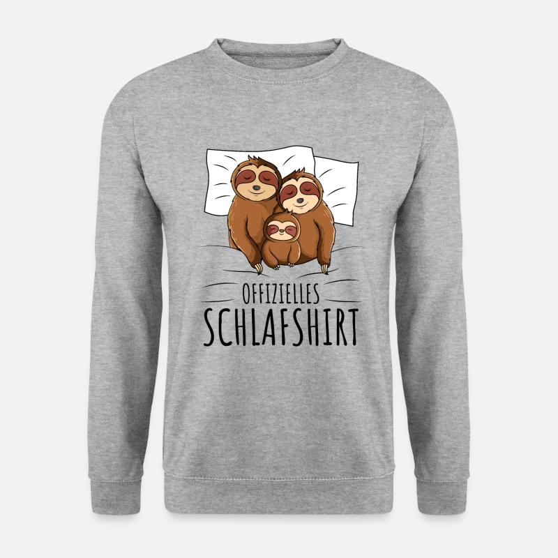 Faultier - Unisex Pullover - Weißgrau meliert