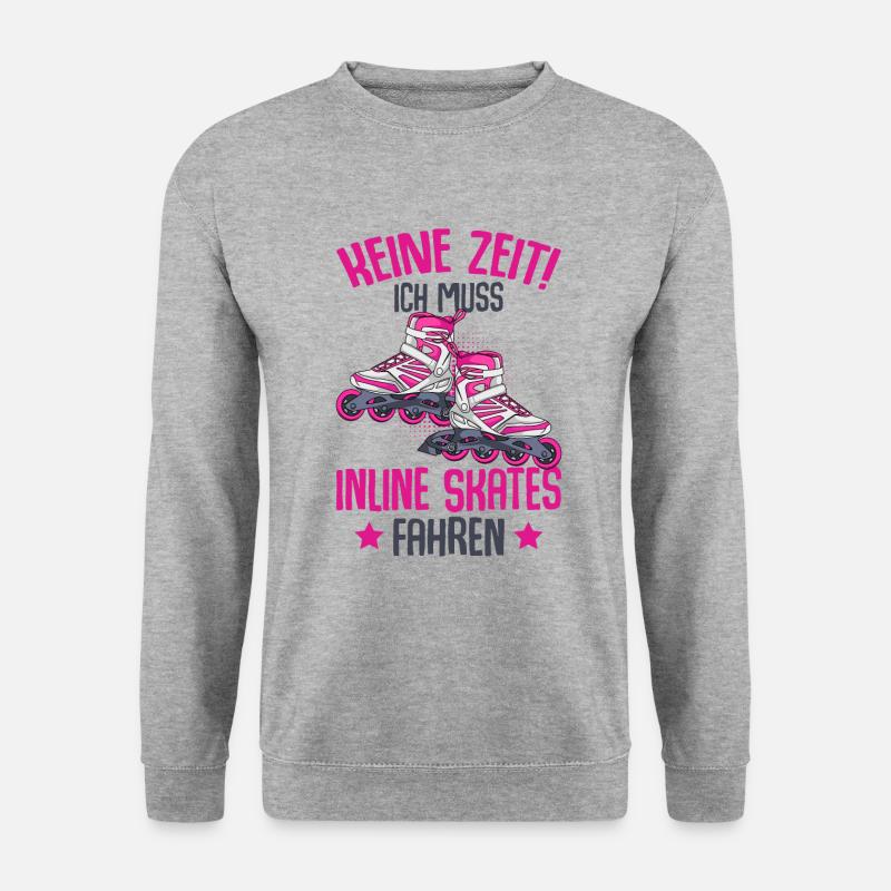 Inline Skates - Unisex Pullover - Weißgrau meliert