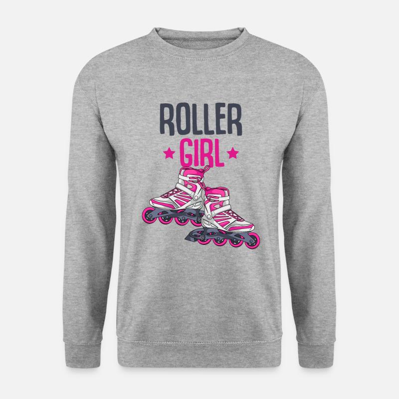 Inline Skates - Unisex Pullover - Weißgrau meliert