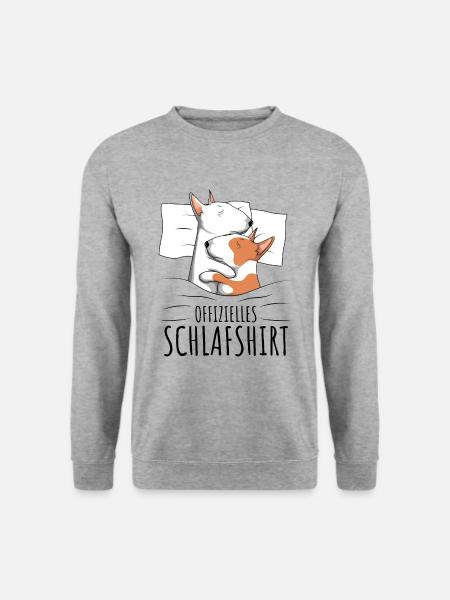 Bullterrier - Unisex Pullover - Weißgrau meliert