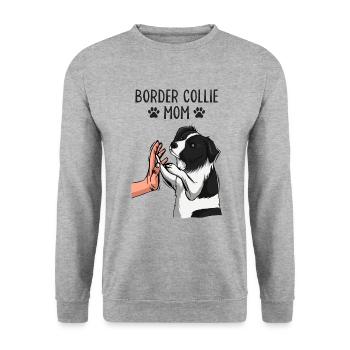 Border Collie Maman Chiens Maman Maîtresse - Sweat-shirt Unisexe - gris chiné - Devant - Alina (178cm) & Michal (187cm)