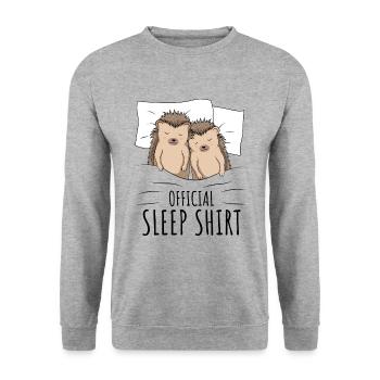 Hedgehog - Unisex Sweatshirt - salt & pepper - Front - Alina (178cm) & Michal (187cm)